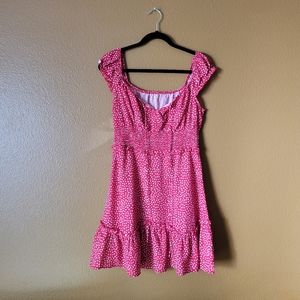 Red Polka-dot Mini Dress